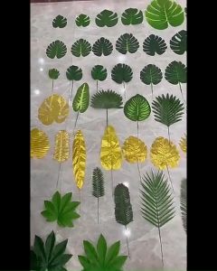 6pcs Monstera Fake Leaves Silk Leaves Party Table Vase Arc Decorations Monstera Artificial Plant