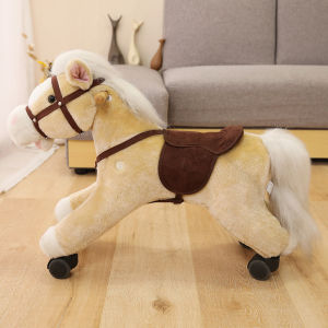 Kids Push Riding Horse with 2 Wheels with Sound Ride on Animal for Outdoor&Indoor