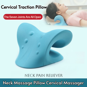 Neck Massage Pillow Cervical Massager Shiatsu Neck Pillow Neck Massage Pillow Cervical Massager Portable Design【颈椎支撑枕】颈部放松器缓解颈椎疼痛放松支撑枕