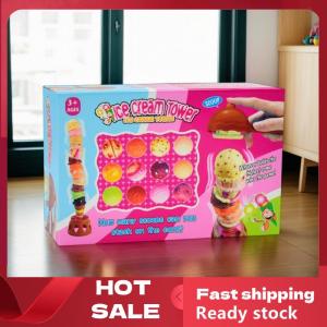 🚚【Local Express Delivery】🚚 Pretend Play Kids Kitchen Toy Set Stackable Ice Cream Educational Birthday Gift Tabletop Game Early Educational Toy
