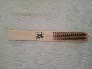 Steel Brush Small Wood Handle 26mmx78mmx210mm