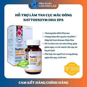 NATTOENZYM DHA EPA DHG - Hỗ trợ giảm nguy cơ đột quỵ do huyết khối.