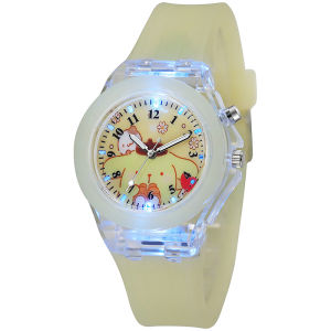 Kids Luminous Cartoon Watch Jam Tangan Budak Kanak Sophia Frozen Kuromi Children Watch With LED Light