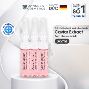 Tinh chất hỗ trợ tái tạo và phục hồi da - Janssen Cosmetics Caviar Extract 3 ống x 2ml & 1 ống lẻ 2ml