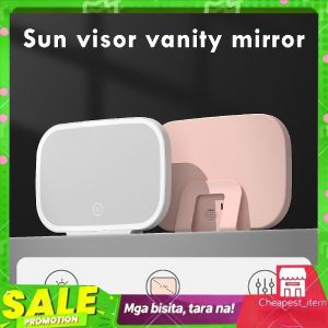 Rechargeable LED Vanity Mirror – Clip-On Installation Three-Tone Light Anti-Glare Eye-Care Lighting Perfect para sa Kotse at Portable Use!