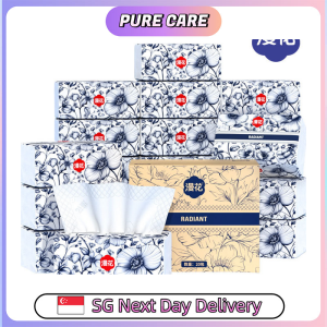 【Pure Care】 【24 Packs/Box】 ManHua Classic Drawing 5-ply 280sheets | Large Pack Soft Tissue