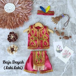 Kostum Dayak Anak | Kostum Baju Dayak Perempuan | Baju Dayak Laki-Laki | Pakaian Adat | Pakaian Tradisonal Anak
