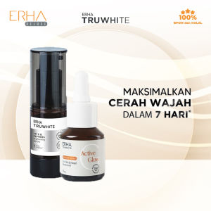 ERHA Truwhite Brightening Vitamin C Serum  & Booster Active Glow - Pencerah Glowing Wajah