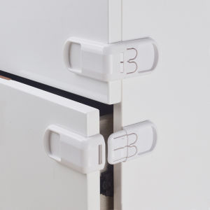 Baby Protector Lock Safety Cabinet Wardrobe Door Furniture Drawer Locks Double Buckle Multi-Function Right Angle Locks