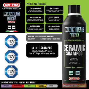 Mafra Maniac Line Ceramic Shampoo 500ml (For Super Hydrophobic SiO2 car wash)