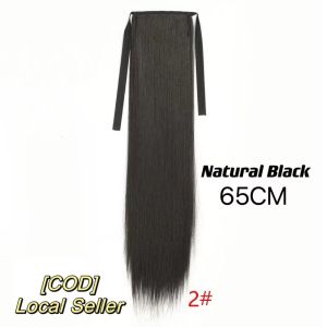 65CM Tóc dài xoăn/tóc thẳng tóc giả nối dài  Tóc giả buộc đuôi ngựa Tóc nối Phần mở rộng tóc giả dây rút Màu sắc khác nhau có sẵ  Sợi tổng hợp chịu nhiệt Dễ mặc và dễ chăm sóc Đẹp và mịn màng tự nhiên