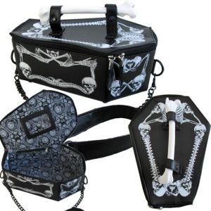 Cross-border Harajuku punk style skeleton skull / Bat-shaped handbag a fashionable and trendy womens bag with a dark aesthetic