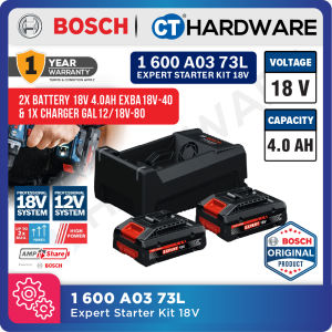 Bosch Original Expert Starter Kit 18V [ 1600A0373L ][ 1600A0373R ][ 1600A0373U ] Expert Range Battery and Fast Charger