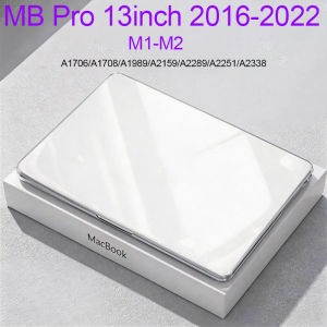 Crystal Clear Hard Case For Macbook Pro 13inch 2016-2022 M1/M2 Chip Model A1706/A1708/A1989/A2159/A2289/A2251/A2338 Touch Bar Laptop Shockproof