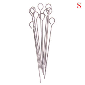10pcs Tusuk Sate Stainless Steel BBQ Skewer Ayam Bebek Daging Tail Needle Tusuk Sate Yakitori 15 / 20cm Tusuk Daging Tusuk Sate Tebal