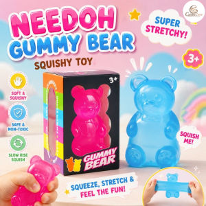 CuddleCove Needoh Cute Bear Pinch Squishy Toy Slow Rebound Colorful Stress Ball TPR Fidget Sensory Toy
