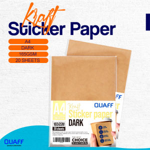 VSPH A4 Size Quaff Kraft Sticker Paper Dark 165gsm Inkjet Sticker Paper for Labelling 20sheets/pack