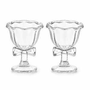 WILLUCK 2 Pcs Trong suốt Cốc thủy tinh hình cung Tay cầm cung Thủy tinh borosilicate cao cấp Cốc cà phê Dễ thương Kích thước lớn Cốc thủy tinh dành cho các cô gái
