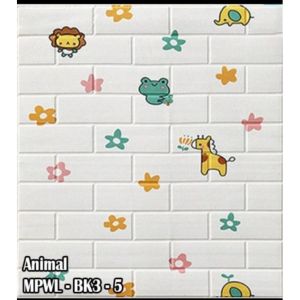 wallpaper dinding 3D kulit jeruk motif kartun uk 70x77cm