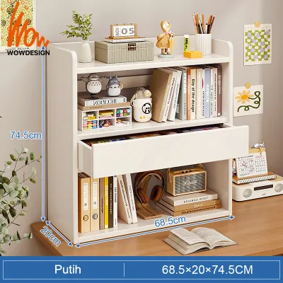 Book Rack Desk Organizer Book Shelf Rack Bookshelf Desktop Rack Desk Rack table organizer rack Rak Buku destop storage rack study table organizer