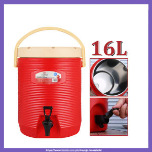21L / 16L Hot cooler Jug ice bucket water jug with faucet Ice container Insulated rice bucket  Stainless Steel Insulated Water Jug bucket Water Milk Tea Drinkware for Camping Picnic UNIBEST
