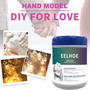 YESPERY DIY Hand & Foot Print Plaster Mold Set Couple Friends Anniversary Gift Handprint Keepsake Baby Growth Memorial