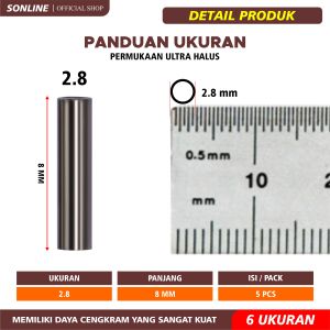 SONLINE- Klem Neklin Brass Tube isi 5 pcs Baja copper Sleeve Klem Seling Pancing Brass Tube Konektor