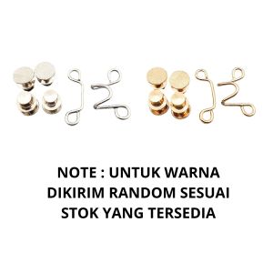 Kancing Kait Jeans Logam / Detachable Waist Button / Pengecil Rok Jeans Model Lepas Pasang -HOMIA