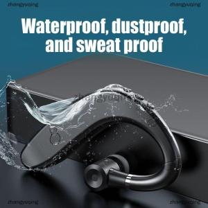 [COD] zhangyuqing หูฟังบลูทูธไร้สายแบบตะขอเกี่ยว5.0หูฟังแบบเดี่ยวสำหรับธุรกิจกีฬาหูฟังแฮนด์ฟรีพร้อมไมโครโฟนสำหรับโทรศัพท์มือถือสมาร์ทโฟน