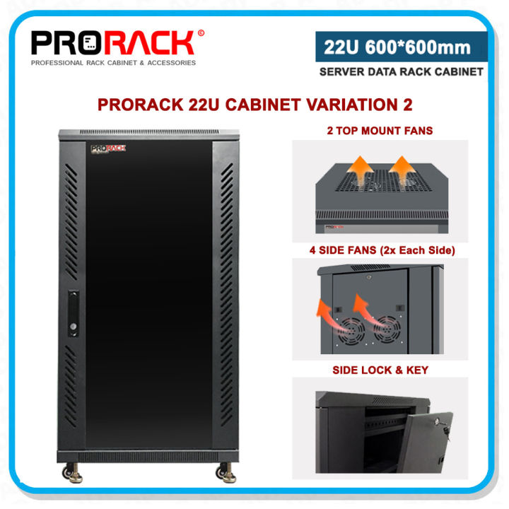 Prorack 22u 600x600mm Server Rack