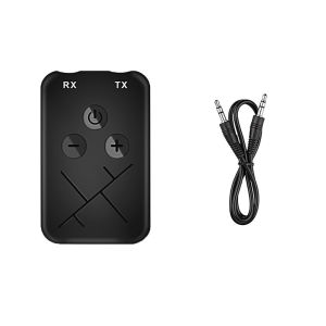 JTKE 2 In 1 Wireless Bluetooth 4.2 Transmitter Receiver 3.5mm AUX Stereo Audio Music Adapter for Car PC Speaker