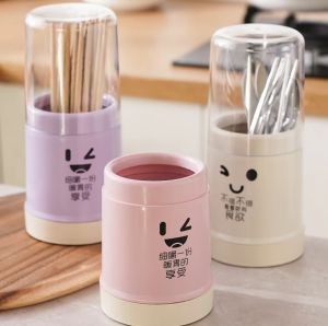 Kitchen Dustproof Chopstick Holder with Cover Cylinder Flatware Rack Spoon And Fork Organizer Toothbrush Holder