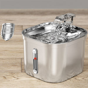 Cat Water Dispenser All-Stainless Steel Pet Supplies Automatic Circulation Filter Smart Pet Water Dispenser Silent Pump Cats and Dogs