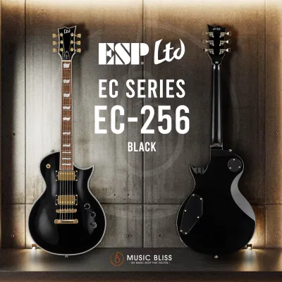 ESP LTD EC-256 Electric Guitar - Black / Snow White / Candy Apple Red Satin (EC256)