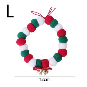 YESPERY Christmas Pet Collar Red Green Bobble Classic Bow Adjustable Necklace for Cats & Dogs Christmas Pet Dress up S/M/L/XL