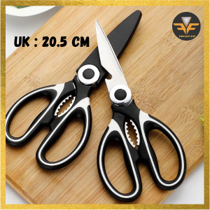 Gunting Hitam Pemotong Dapur Stainless Steel Multifungsi Gunting sayur ayam ikan kenari