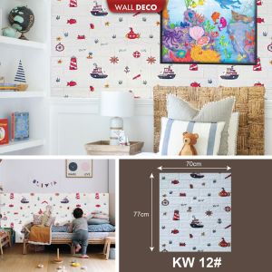 XL : 70CM X 77CM [ KIDS WALL ] 3D WALL PAPER DINDING WALLPAPER KITCHEN 3D WALLPAPER DINDING BILIK TIDUR WALL PAPER 3D