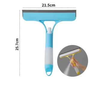Buy 1 get 13-in-1 Short Handle Handheld Spray Water Window Cleaner with Brush Head Three in One Bathroom Glass Mirror Cleaner Home Goods