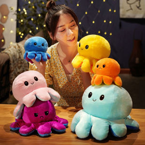 Đồ chơi Bạch tuộc cảm xúc 2 mặt gấu bông bạch tuộc vải miniso siêu mịn cao cấp nhiều màu
