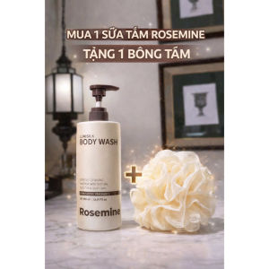 (Tặng bông) Sữa tắm nước hoa dưỡng thể ROSEMINE LumWZilk Body Wash 500ML hạn 2029 WZ41
