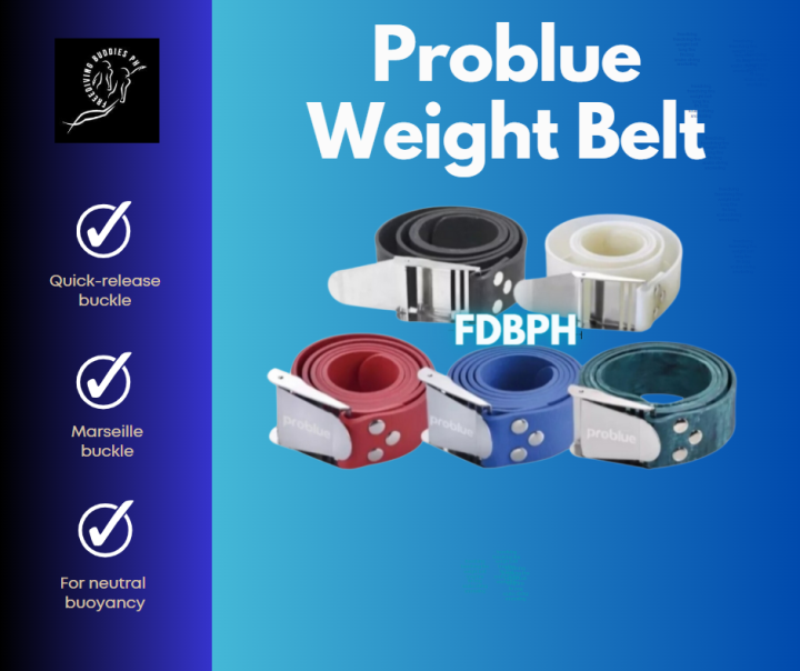 Problue Quick Release Weight Belt Freediving Scuba Diving Skindiving