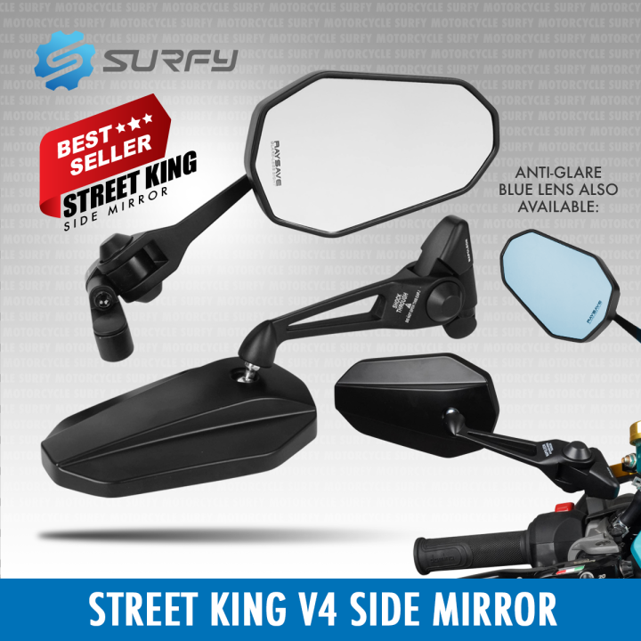 AOS9 Street King Side Mirror V4 Big LTO Passed Fully Adjustable Universal Japen Design