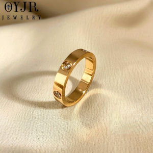 OYJR Nhẫn Nữ Titan Không Gỉ Phong Cách Hàn Quốc Trang Sức Nữ-INTL Cao Cấp Phong Cách