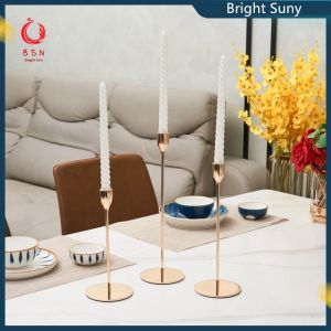 【COD】New European Metal Candle Holder Simple Golden Wedding Decoration Ins wind creative crafts Christmas Wedding Dinning Candlestick Holder Centerpiece Table Decorative Candle Holder Single-head Taper Candle Holder Ornaments