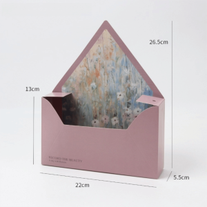 NALANILI 5pcs Handmade Flower Package Box DIY Gift Wrapping Flower Envelope Box Elegant Floral Arrangement Box Valentine