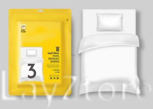 Luxury Microfiber Polyester Blend Travel Bedding Set - Anti-Pollution Portable Hygienic Hypoallergenic Sheets