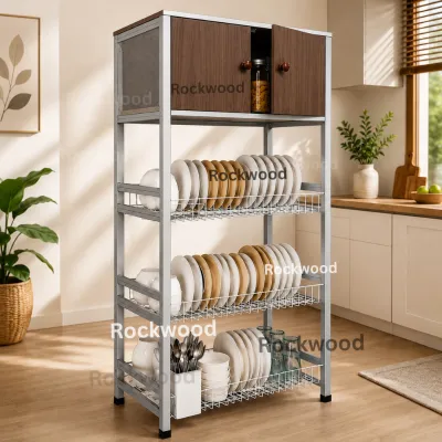 Lemari Dapur Lemari Piring Rak Piring Dapur Serbaguna Lemari Dapur Aluminium Besi Minimalis