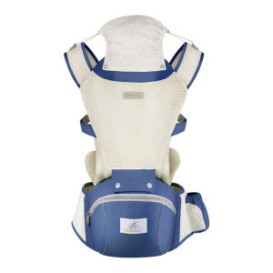 HamshMoc 3 In 1 Multifunctional Baby Waist Stool Breathable Detachable Baby Carrier with Hip Seat Storage Bag Infant Carrier Newborn Basket Ergonomic for Baby Travel