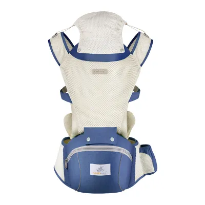 HamshMoc 3 In 1 Multifunctional Baby Waist Stool Breathable Detachable Baby Carrier with Hip Seat Storage Bag Infant Carrier Newborn Basket Ergonomic for Baby Travel