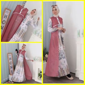 GAMIS LIMITED PREMIUM GAMIS 2 IN 1 (INNER+OUTER) BAHAN CHANNEL SILK MIX CERUTY ARMANY FIT TO XL LD 105 CM PB 138 CM SUDAH DILENGKAPI MASKER  OPEN ORDER WELCOME RESELLER/DROPSHIP AMAN  BE OUR RESELLER!!! Berpenghasilan sendiri tanpa modal